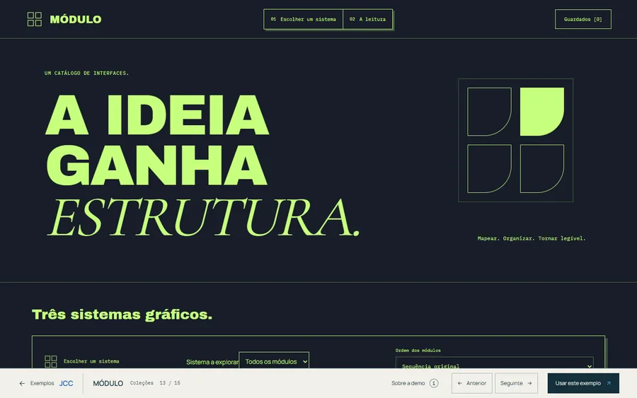 Actual desktop capture of MÓDULO