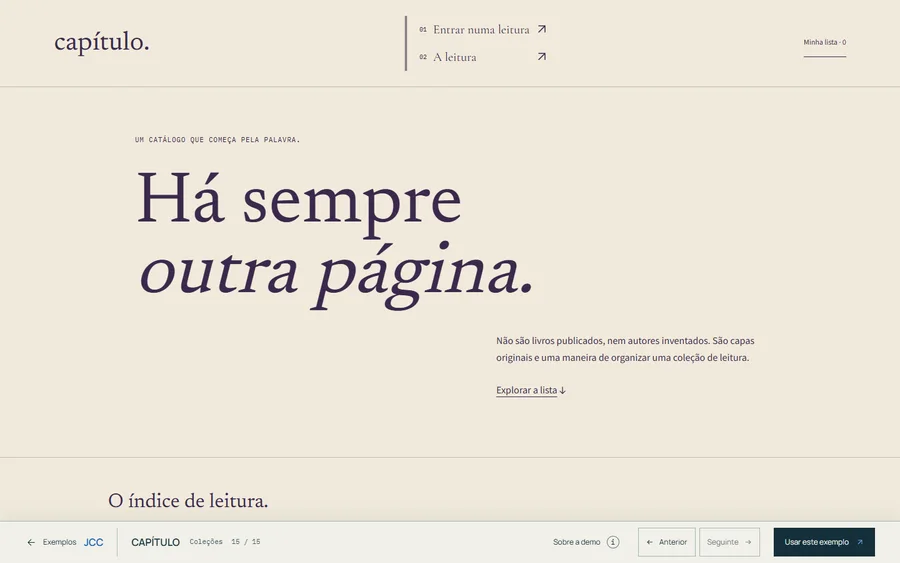 Actual desktop capture of CAPÍTULO