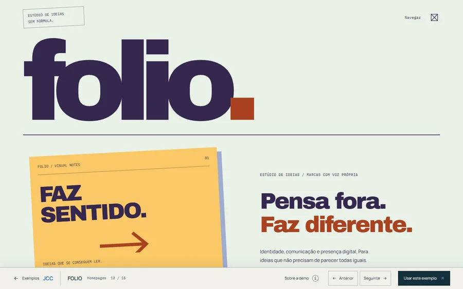 Actual desktop capture of FOLIO