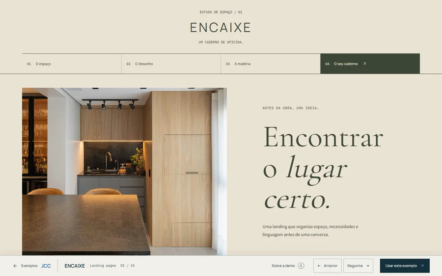Actual desktop capture of ENCAIXE